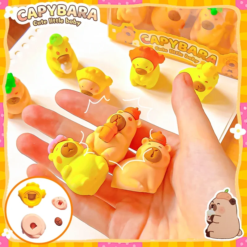 cute things for school kawaii Stationery Aesthetic stationery items office supplies gift capybara funny eraser Rubbe