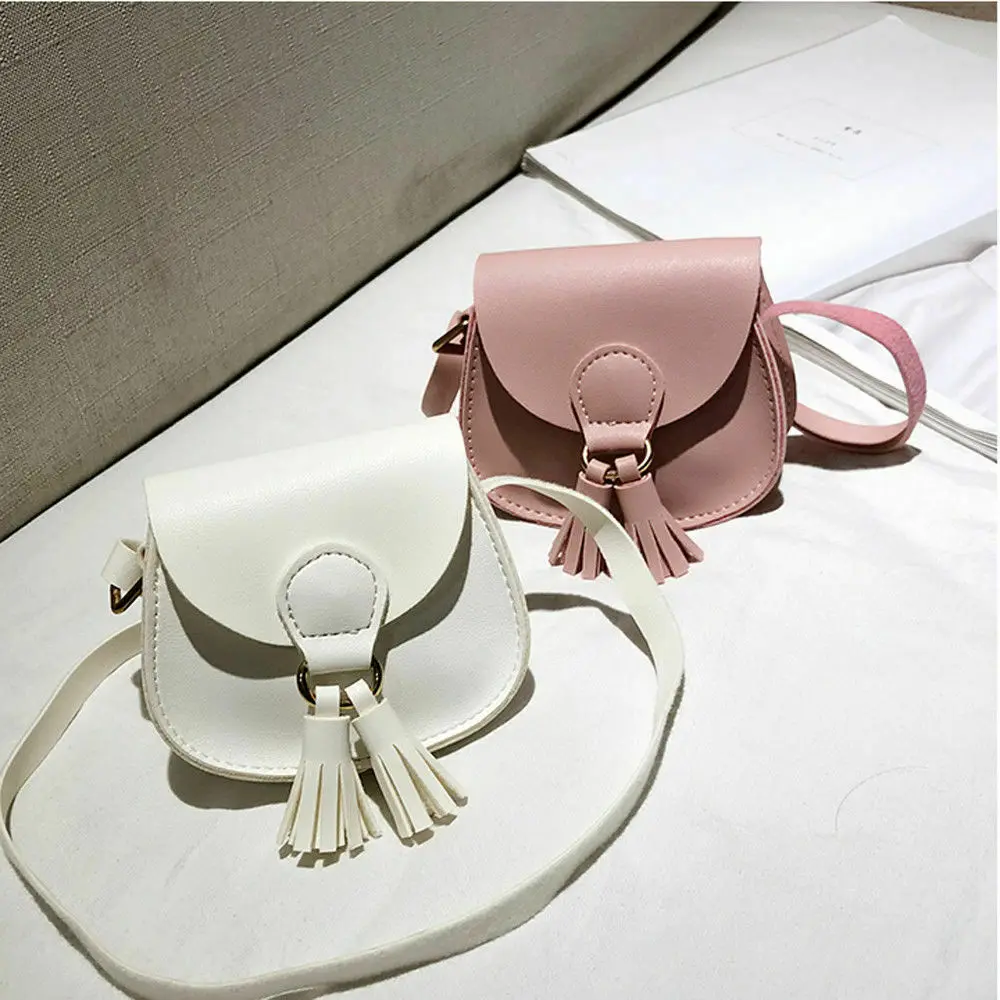 Baby Summer Clothing Women Girls Fashion Small Shoulder Bag Leather Waist Bag Solid Tassel Handbag Ladies Wholesale Gifts