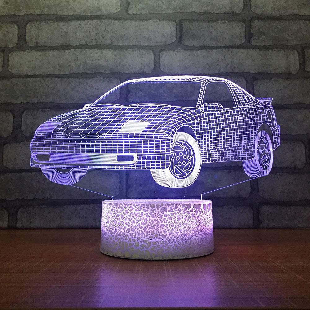 

Креативные товары для дома, светодиодные 3d ночные настольные лампы, акриловая индивидуальная лампа, красочная сменная атмосферная настольная лампа