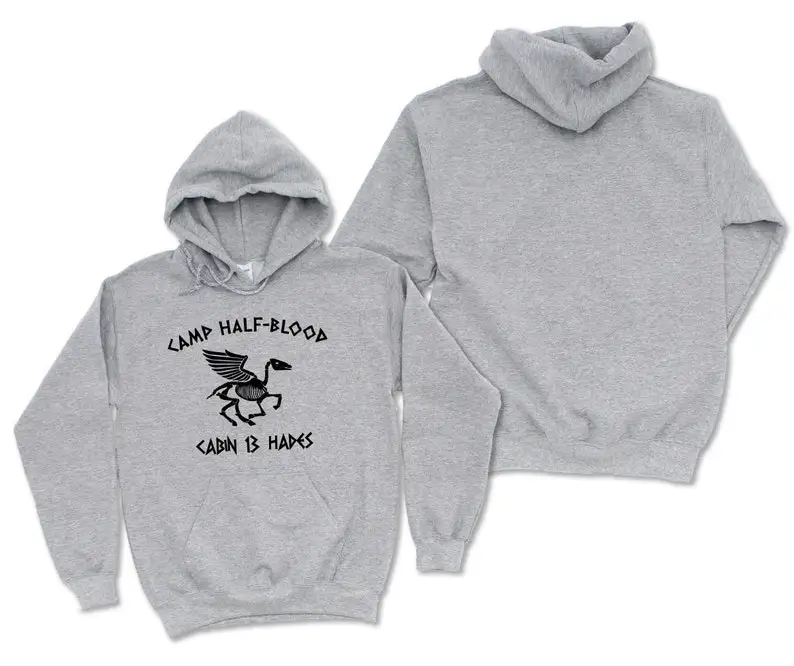 Bluza z kapturem Cabin 13 Camp Half Blood Camp Halfblood Half Blood Hoodie Jupiter Half Chronicle Grey Percy Jackson Pullover Damska Męska