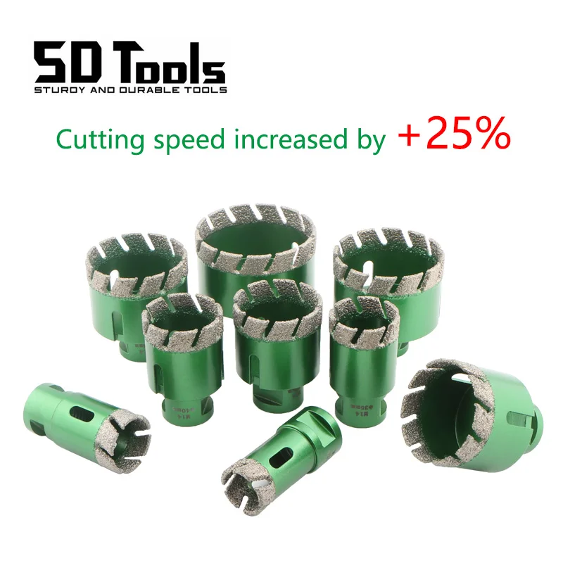 

Diamond Dry Drill Bits Hole Saw For Ceramic Tile Granite Marble M14 Thread Cyclone Type Drill Core Bit Masonry Hole Opener Tools