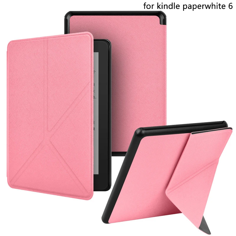 Handhold Foldable Protective Case Cover With Holder For Kindle Paperwhite 6 2024 Multi-Angle E-book Reader Case Protector