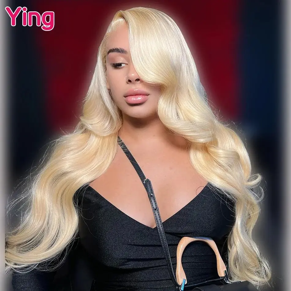 Blonde 613 HD Lace Wig 13x6 Human Hair 13X4 Frontal Blonde Colored Body Waves Glue-Free Waves 180 Density 30 Inch Wig