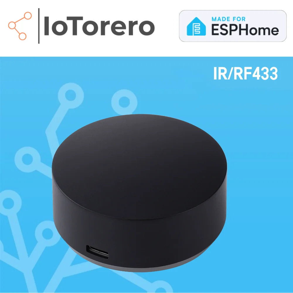 Image of IoTorero Made For ESPHome ESP32 IR + RF 433MHz Bridge Receiver Transmitter funktioniert mit Home Assistant