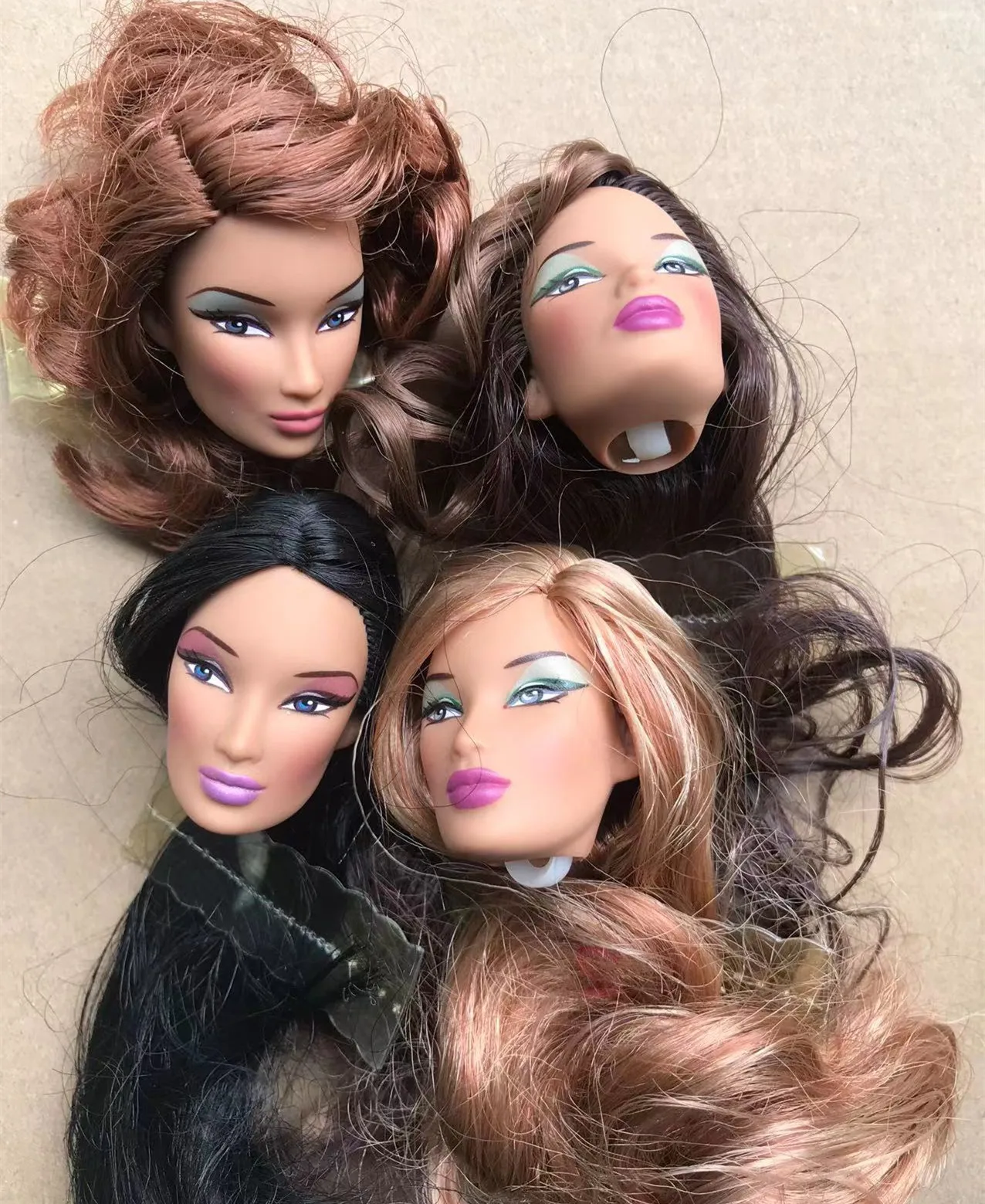 Collection Rare Face FR Old Version Doll Head Doll Toy Mizi Momoko Doll Bald Heads Quality Doll Heads DIY Painting Doll Parts