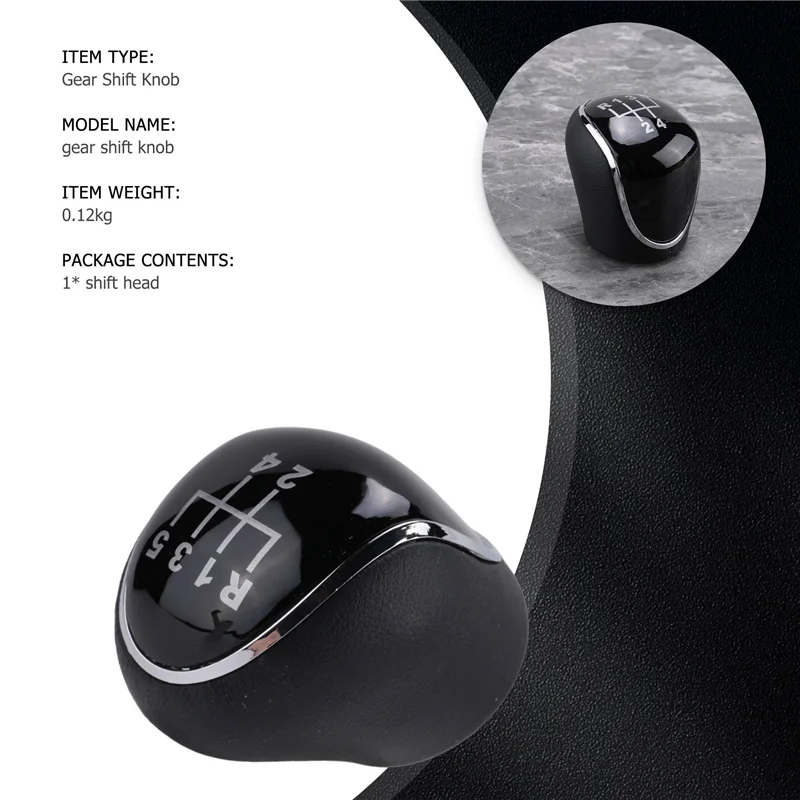 Excellent-5 Speed Manual Transmission Shift Knob Gear Head For  Chevy Cruze 2008-2014
