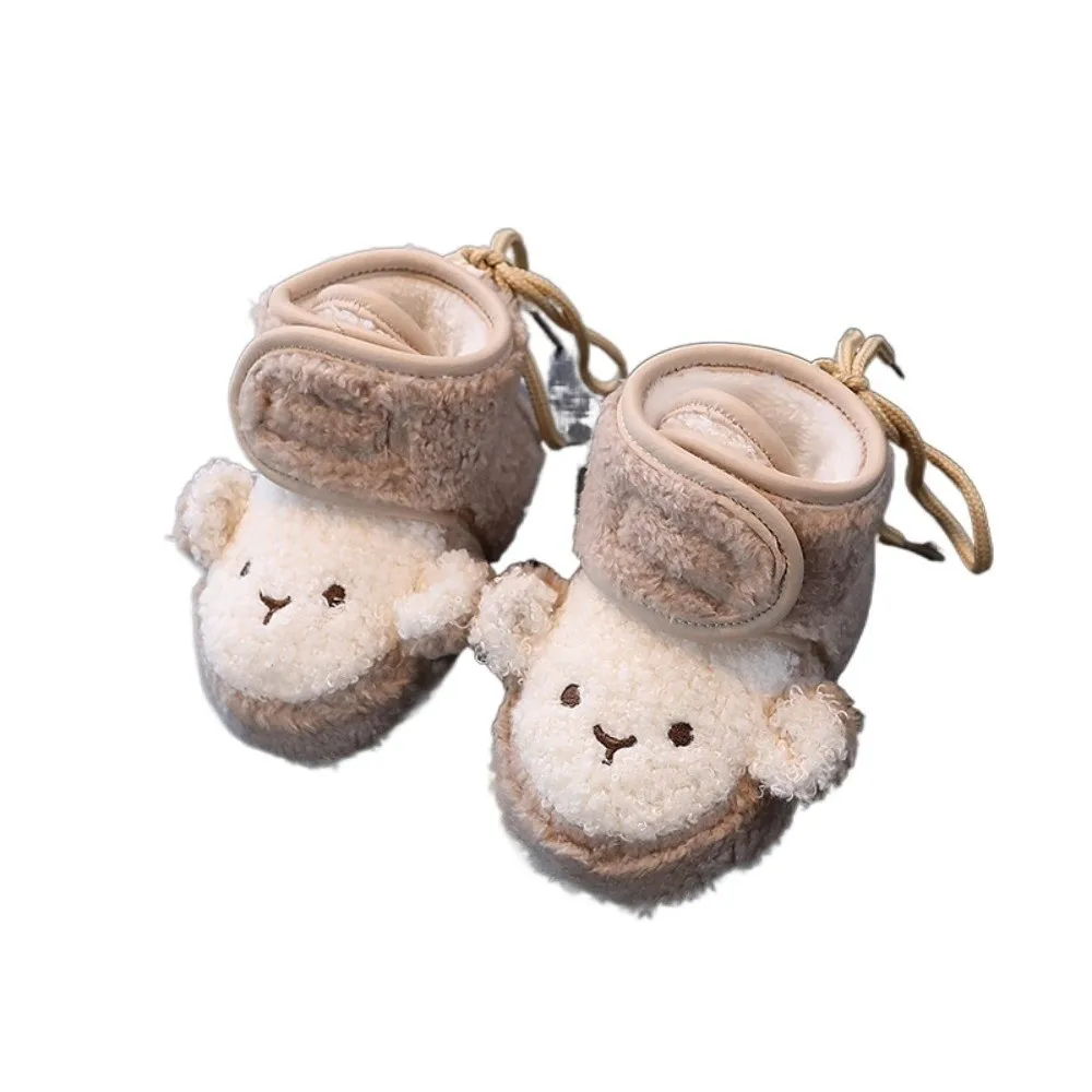 Warm Cute Monkey Newborn Shoes Slipper Soft Comfortable Anti-Slip Socks Toddler Crib Boots Infant Girls Boys Girls Boys view 3