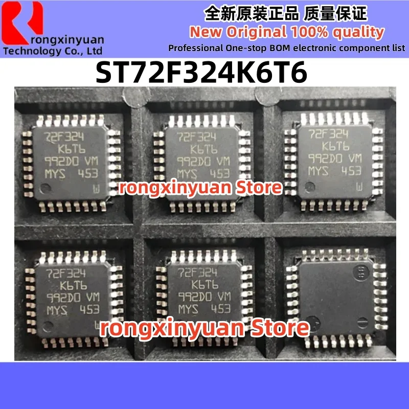 ST72F324K6T6 72F324K6T6 QFP-32 ST72F324  8-BIT MCU WITH NESTED INTERRUPTS, FLASH, 10-BIT ADC, 4 TIMERS, SPI, SCI INTERFACE New