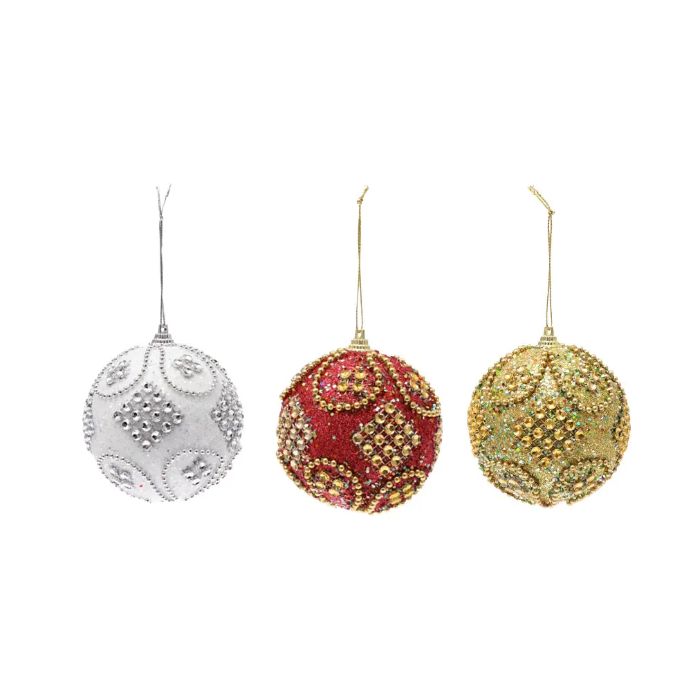 

3 Pcs Christmas Ball Pendant Hanging Decor Holiday Balls Kids Decorations Gadgets Tree Ornaments Hangingswirl for Child