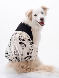 Large Dog Floral Dress Breathable Soft Pet Costume for Medium to Big Dogs Spring Summer Lightweight Dog Dress