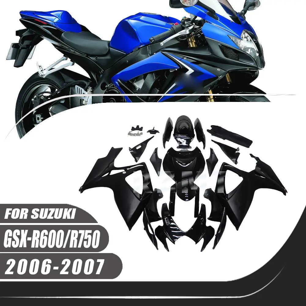 

For 2006-2007 Suzuki GSXR600 GSXR750 Fairing Motorcycle Set Body Kit Decoration Plastic Guard Plate Accessories Shell S0606-121a