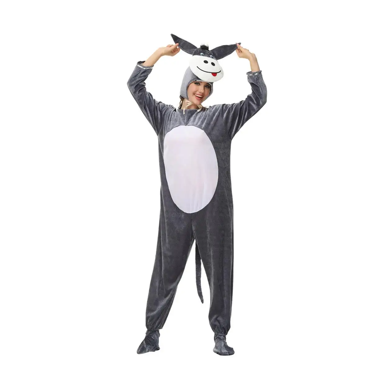 

loween New Adult Animal Onesie Performance Costume Little Donkey Cartoon ape Stage Cosplay Set Traditional Ethnic Stage ...