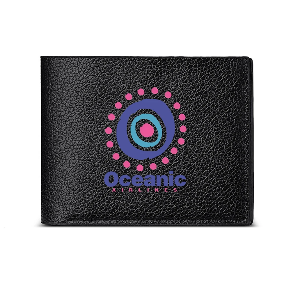 Oceanic Airlines Logo Design Men's Wallet Card Holder Casual Business Fashion Print Style Accessory