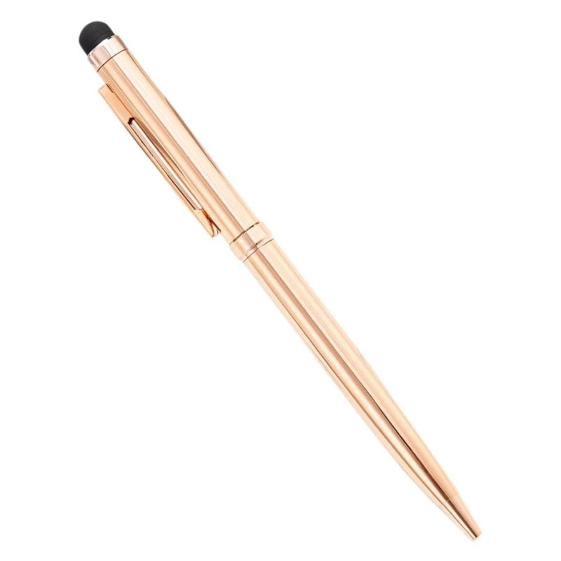 W89C Metal Universal Capacitive Pen Delicate Rotatable Ballpoint Pen Twist to Open Close for Ideal for Business Women