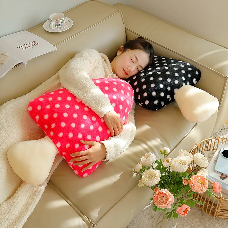 

Мягкая плюшевая игрушка-гриб розового или синего цвета, разноцветная кукла-гриб, милая подушка для объятий, подарок на Рождество или день рождения для детей