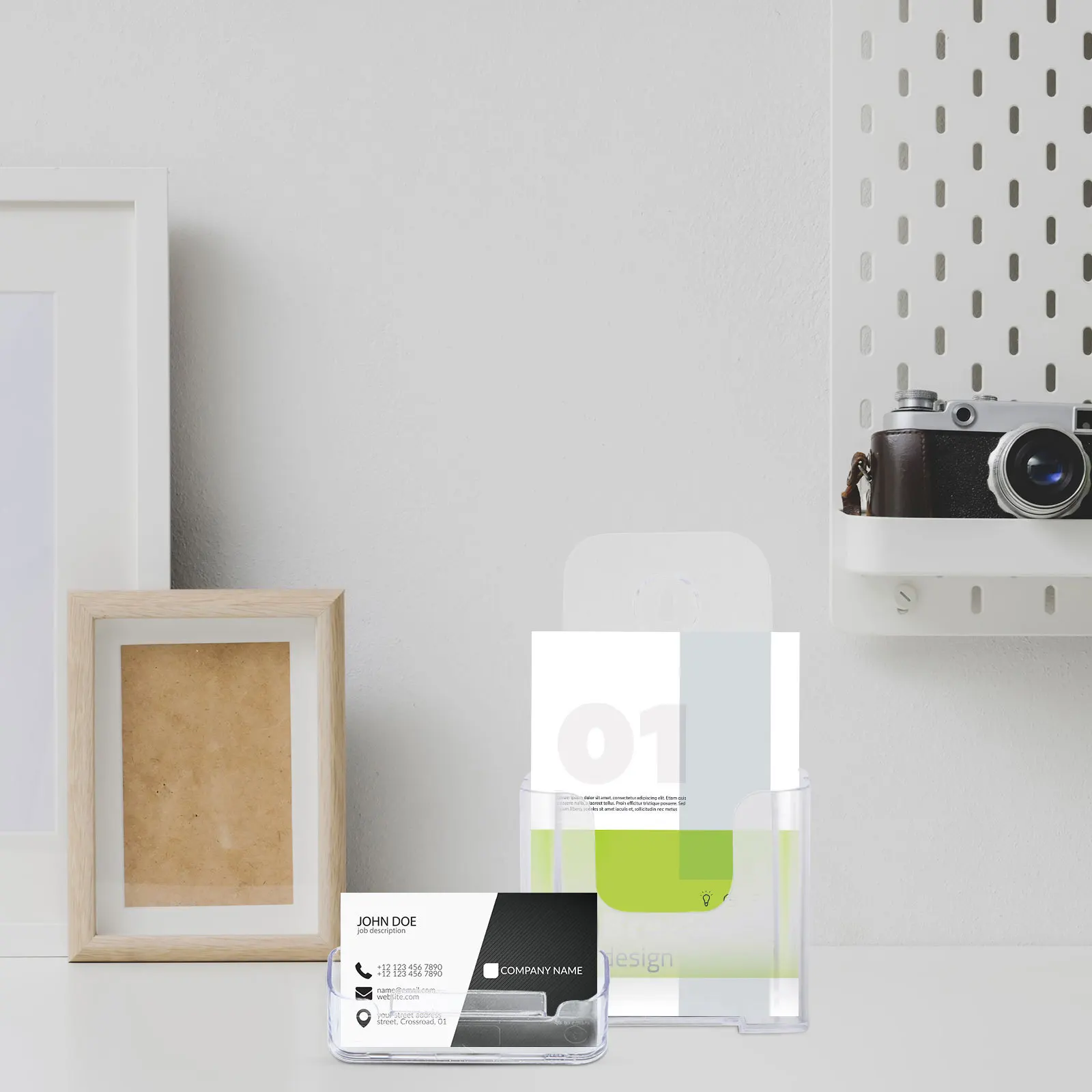 

Прозрачный акриловый настольный органайзер, набор для визитных карточек, брошюр, файлов, полка для дисплея, держатель для книг, коробка для именных карточек