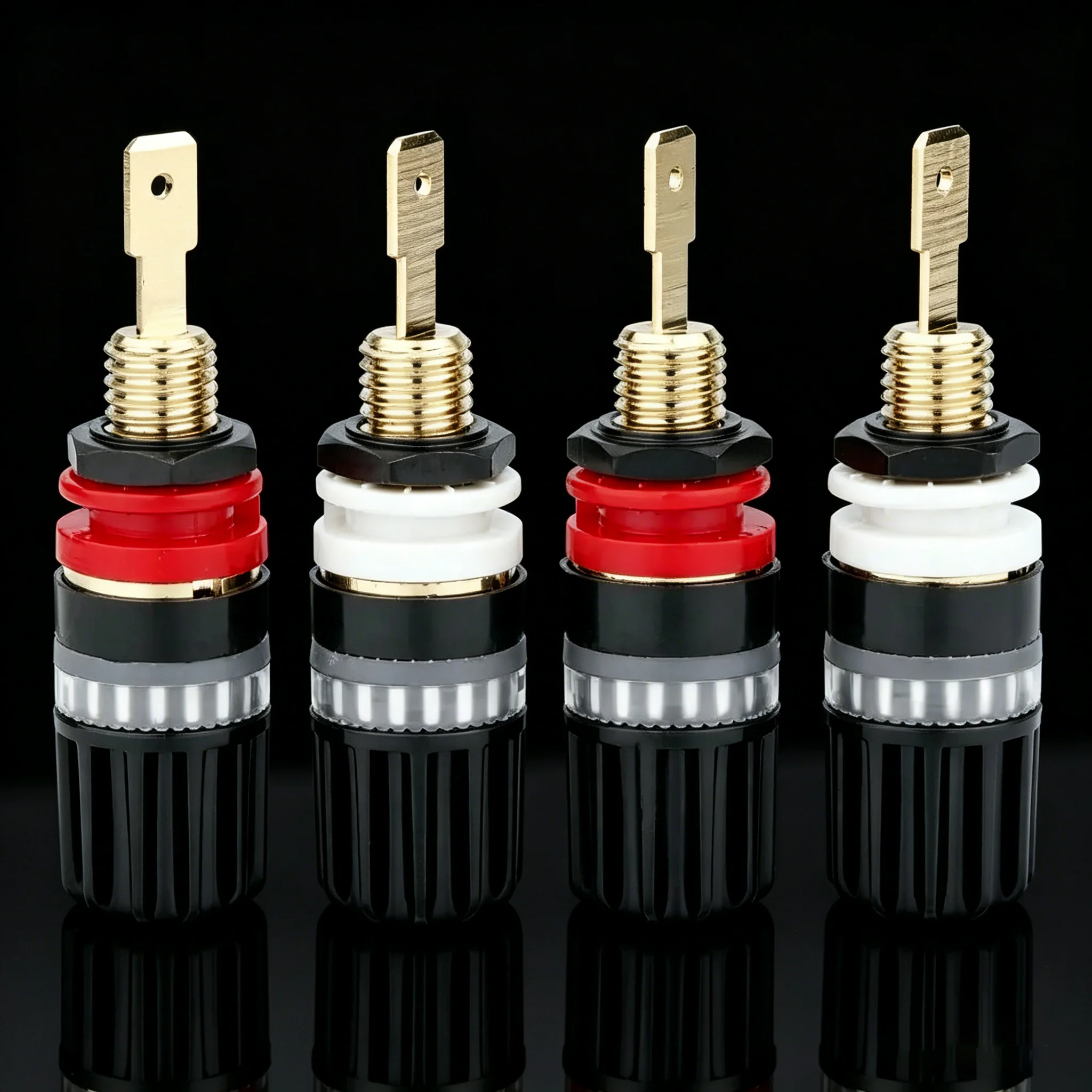 HI-End Terminal Binding Post Conector Banana Plug Speaker Binding Post Audiophile Speaker Connector Amplifier Sound Audio