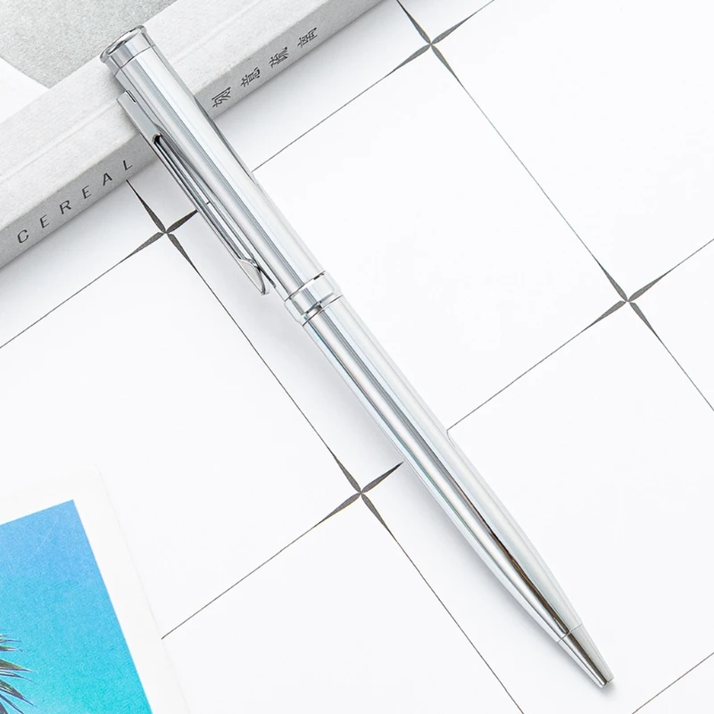 Tragbarer Metall-Kugelschreiber, nachfüllbarer Metall-Stylus-Stift, 1,0 mm Rundspitze, Geschenk für Geschäftsfrauen, Männer, Freunde, Lehrer – Detail 4