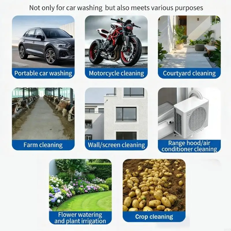 

Portable High Pressure Washer With Adjustable Jet Patterns For Vehicle Washing And Outdoor Use M4YD