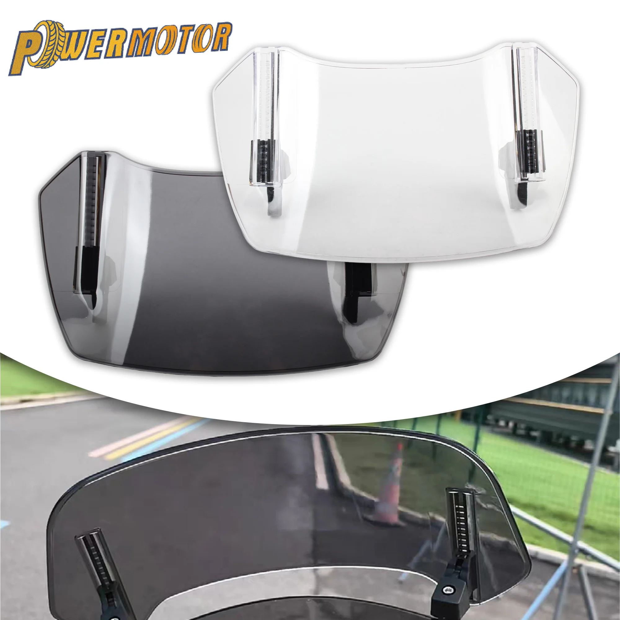 تمديد الزجاج الأمامي للدراجات النارية العالمي قابل للتعديل سبويلر الزجاج الأمامي منحرف لسيارات BMW KTM Honda Benelli Yamaha Kawasaki #1