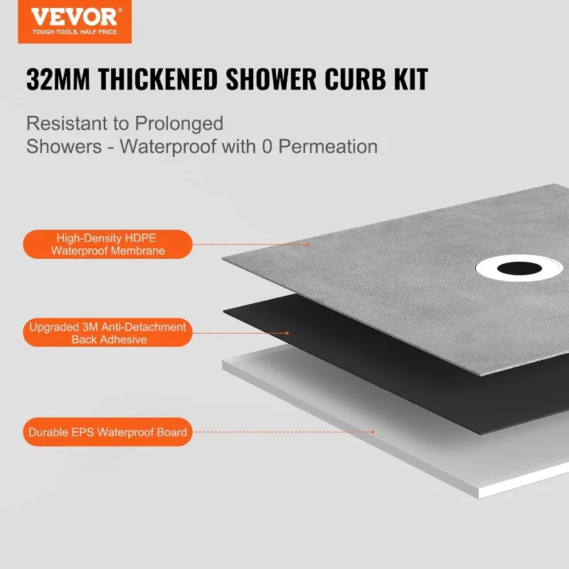 Shower Pan Kit, 48