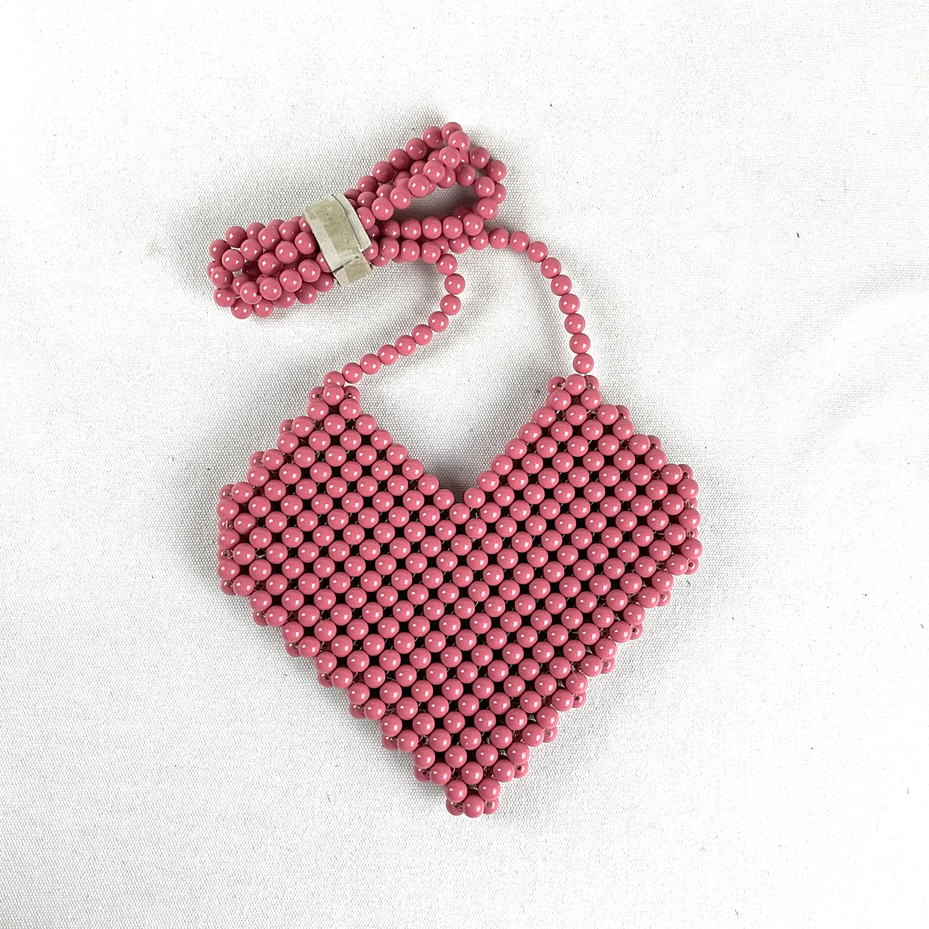 Ladies New Look Handmade Heart Shape Beading Crossbody Bags Stylish Chic Wedding  Party Dating Bag Girls Casual Cute Daily Purse