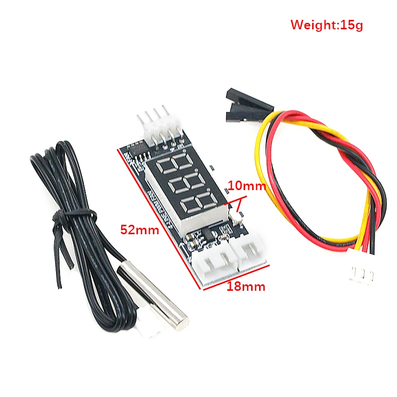 DC 12V 4 สาย PWM พัดลมอุณหภูมิควบคุม Governor อุณหภูมิความเร็วดิจิตอลจอแสดงผลสนับสนุน 3A พัดลมเปิด/ปิด