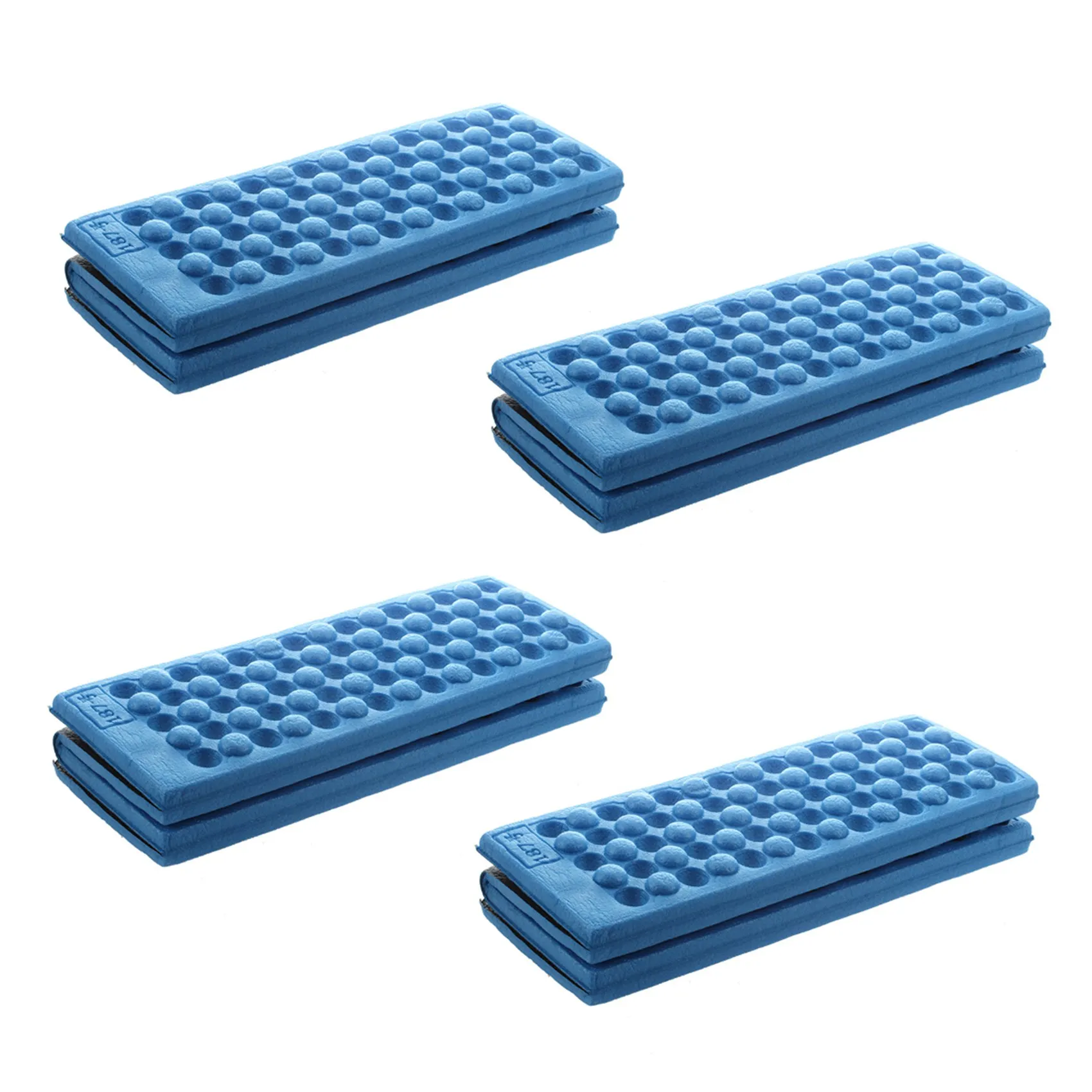 AT44-4X Personalized Folding Foam Waterproof Seat Pad Chair Cushion (Blue)