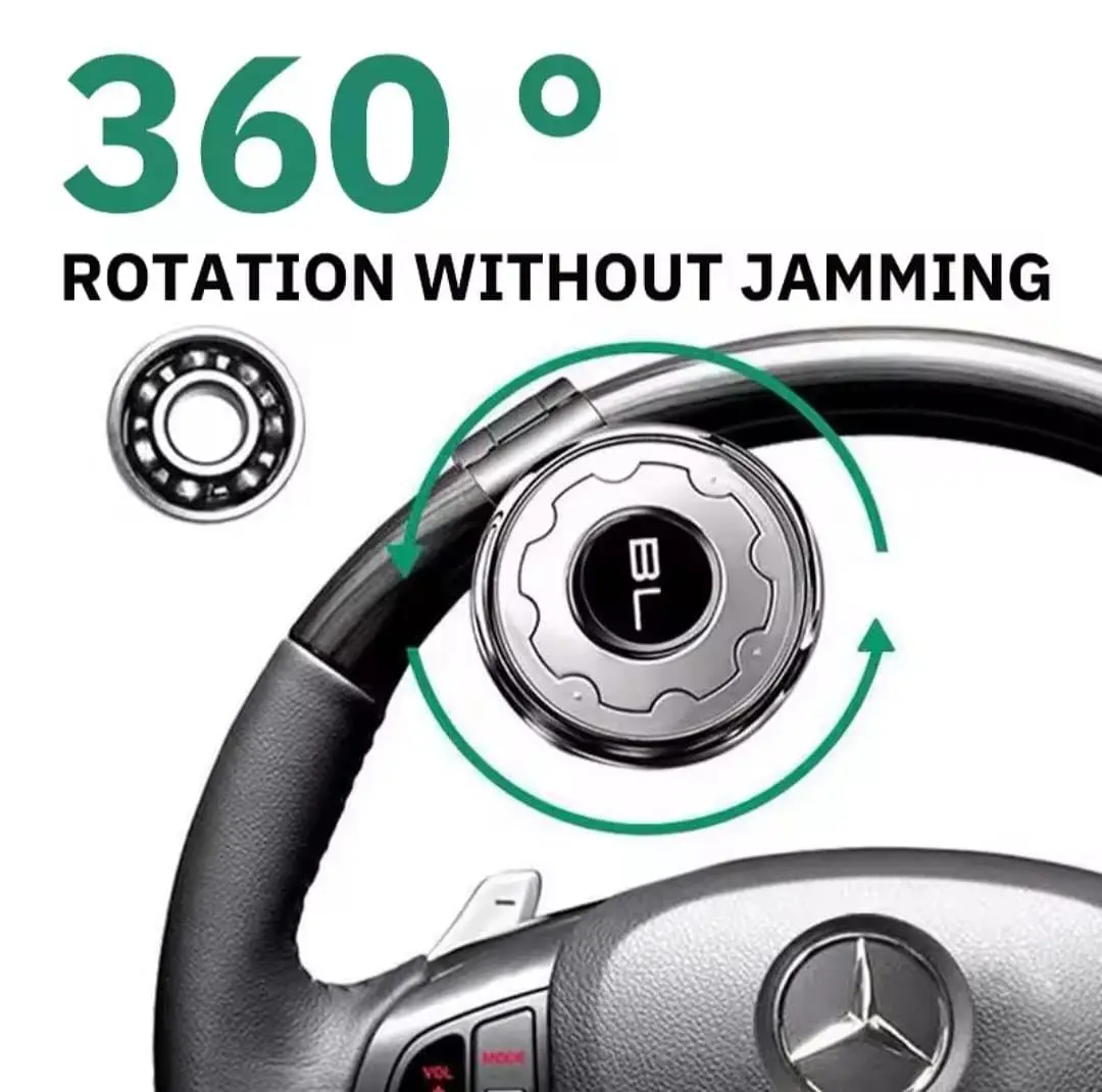 360 °   Perilla giratoria para volante de rotación, mango de refuerzo Universal para coches/semitaminhões/carreteros elevadores, accesorio esencial para automóvil