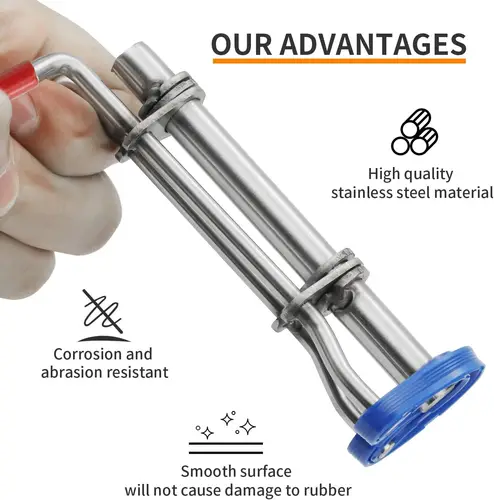 Imagen 2 del producto Herramienta de instalación de sello de varilla de pistón de cilindro hidráulico, para instalador de sello de copa en U antideslizante - 3 piezas (S/M/L)