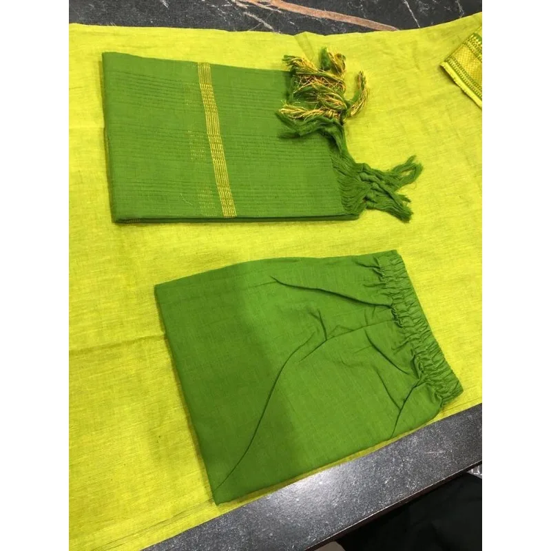 Pantalon droit Kurti vert entièrement cousu, tenue de mariage et de fête, duplities