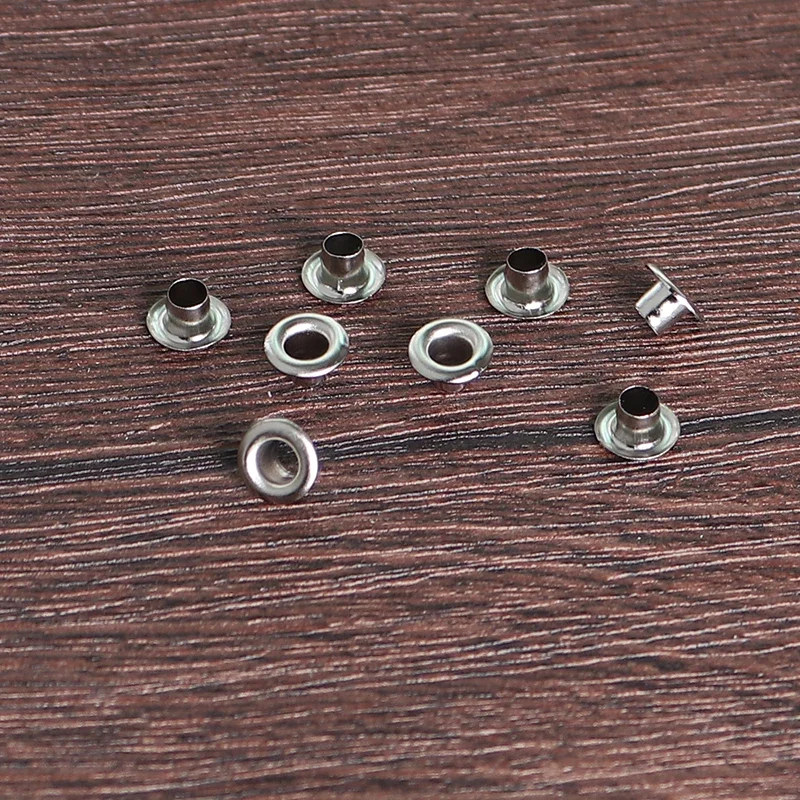 10000 Pcs/pack Silver Iron High Foot Garment Eyelets Without Gasket for Leather Craft Shoes DIY Accessories 3.5mm*7.5mm*4.5mm