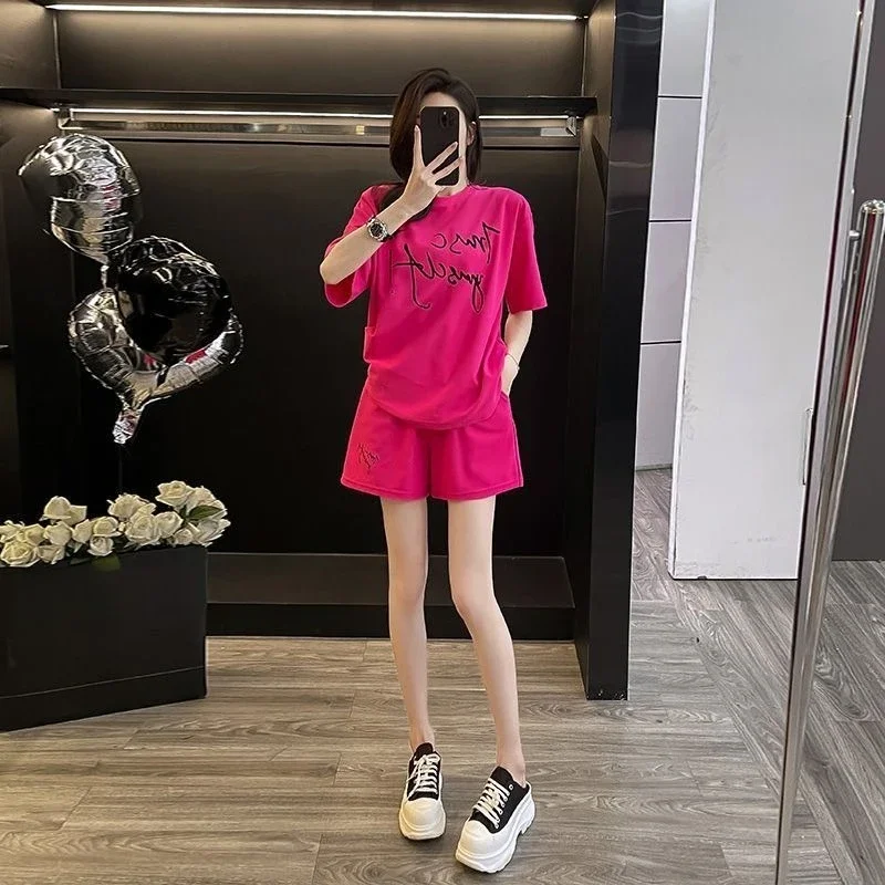 Damesshorts Werkkleding Zak Alfabet Goedkope aanbiedingen Koreaanse stijl Vakantie-outfits Vrouw 2025 Outfit Korte damessets 2-delig