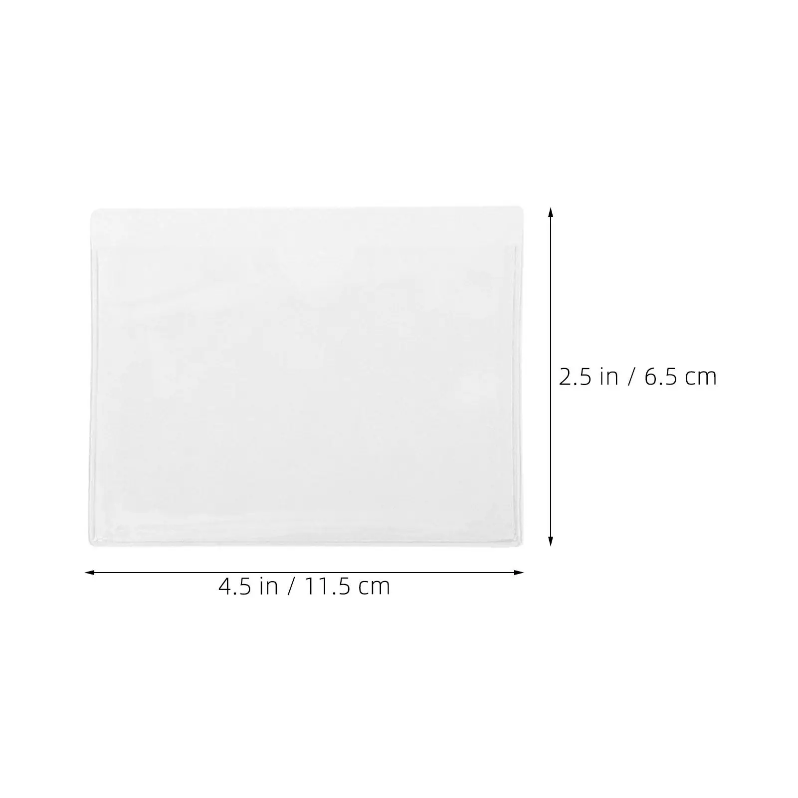 10Pcs Transparent Adhesive PVC Label Holders Clear Self Adhesive Card Protectors for Business Cards Index Cards Storage Bins