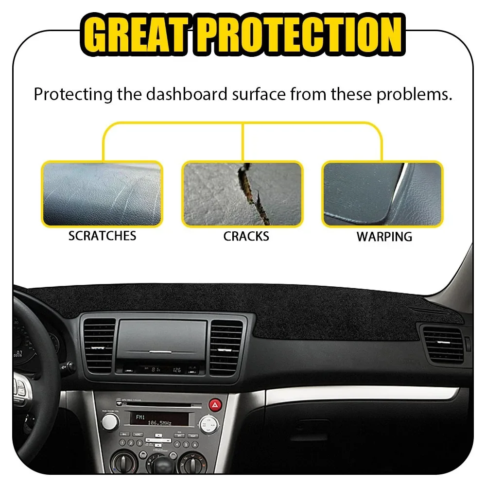LHD Car Dashboard Mat for Subaru Outback Legacy 2003 2004 2005 2006 2007 2008 2009 Dash Mat Dashmat Sunshade Protective Carpet view 2