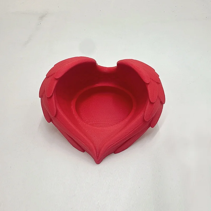 NEW Plastic 3D Printed Wings Candle Holder Artistic Stable Wing Storage Box Decorative Candlestand Candlestick Fireplace Decor