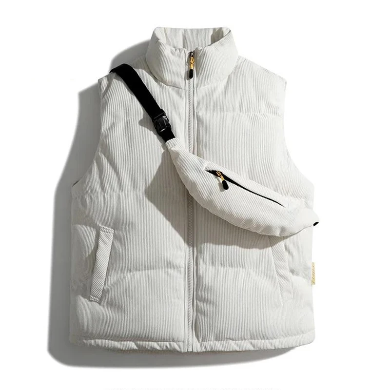 

【Бесплатный рюкзак】Свельветовые жилеты, мужской новый зимний рюкзак для пар, жилет, теплая куртка без рукавов, молодежный рюкзак, жилет для подростков