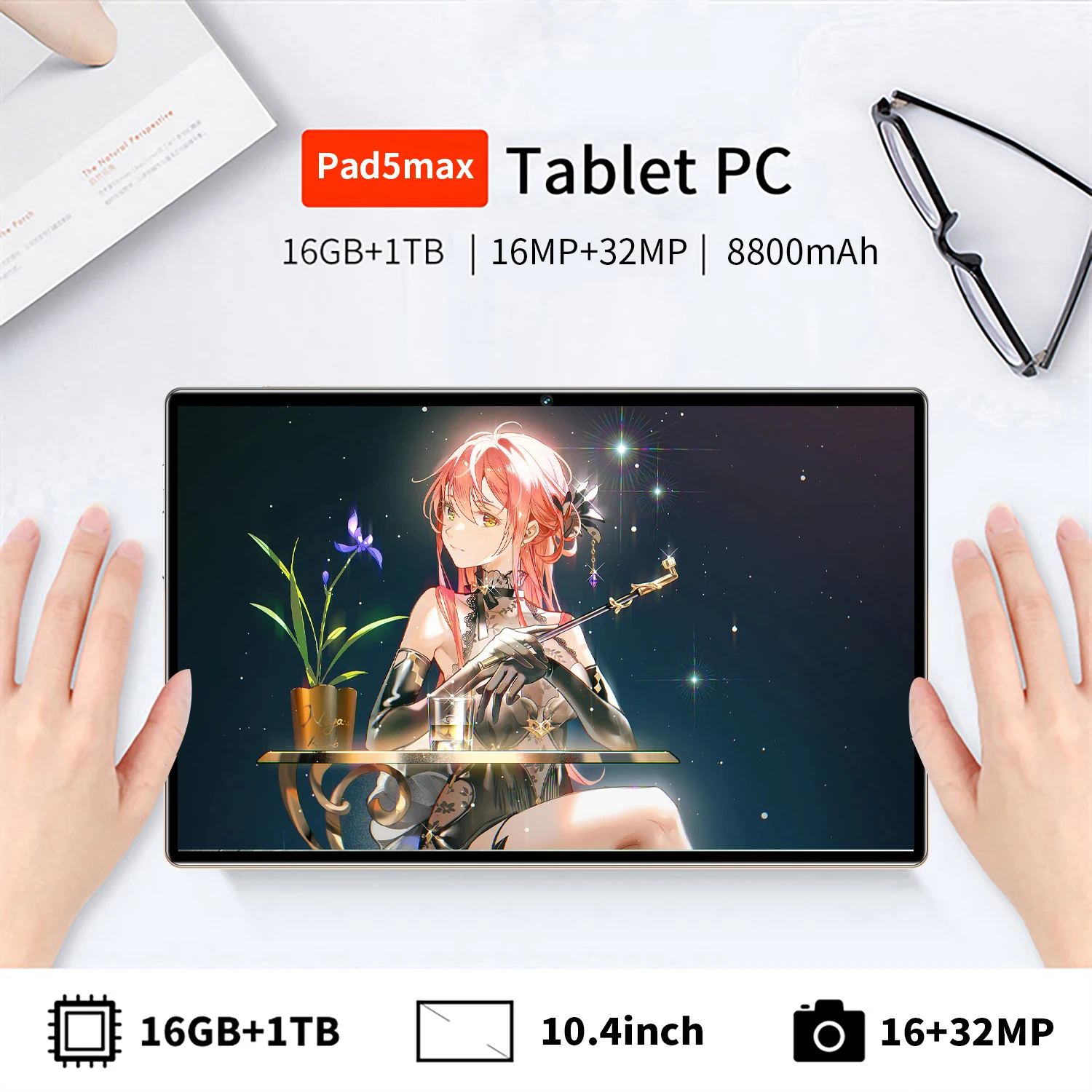 5G 2024 New Global Version 11.6 inch Tablet Android 16GB Ram 1TB Rom Android 11.0 Dual SIM 10 Core Bluetooth tablet PC Network