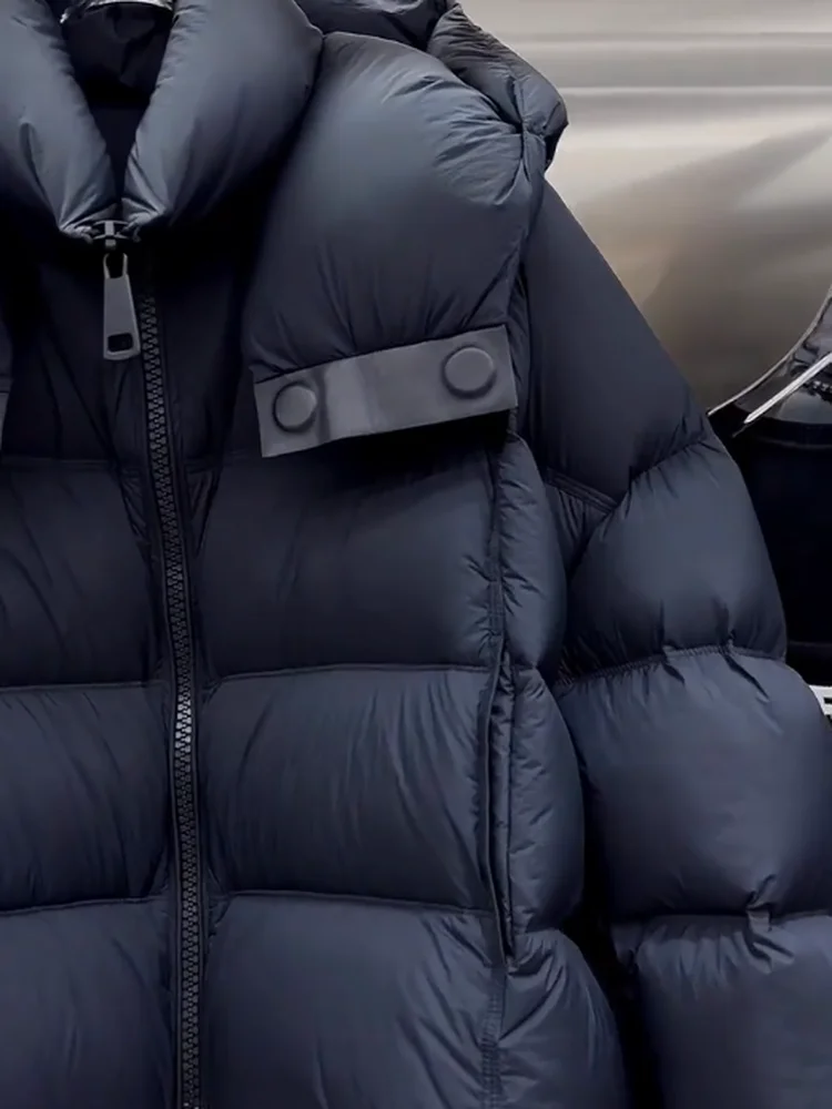 패셔너블한 오트 퍼퍼 재킷 여성용 커피색 브레드 슬레 아우터웨어 겨울 코트 따뜻한 슬리 레귤러 핏 폴리에스터 섬유