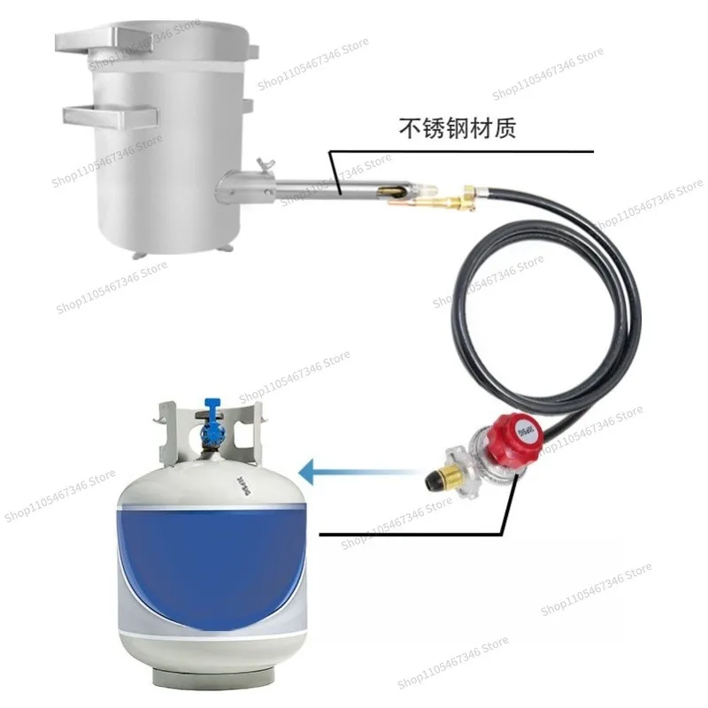 For Furnace, Small, Connected To Gas Tank, Made of Stainless Steel, Rapid Melting of Aluminum, Copper, Gold and Silver
