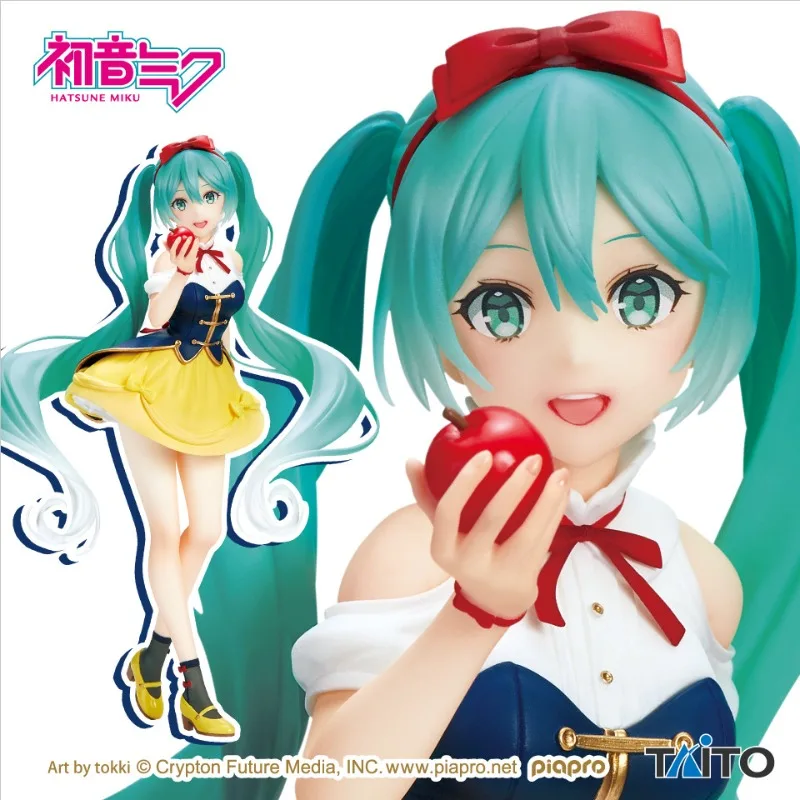 Taito oryginalne oryginalne postacie Piapro Hatsune Miku Wonderland rysunek Shirayukihime 18cm kolekcje zabawkowy model figurki prezent