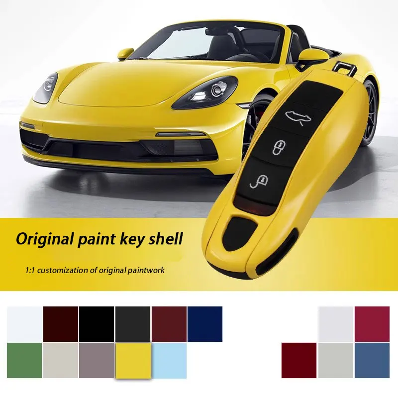 

For Porsche Macan Boxster Cayman Panamera 718 911 Taycan Car Key Case Keyless Cover Key Shell Car Accessories Protective Case