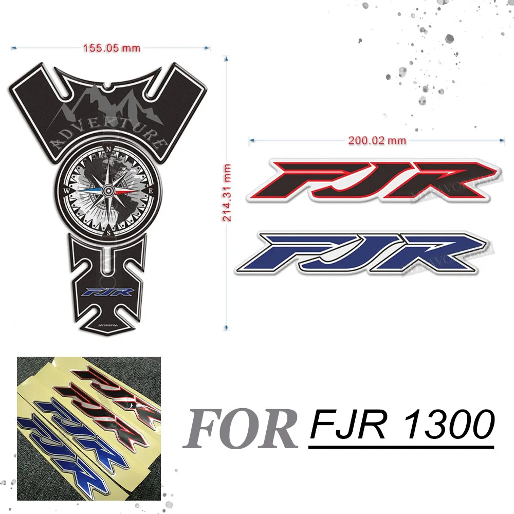 

Motorcycle Waterproof Anti-scratch Emblem Tank Pab Stickers Side Fairing Symbol Mark For Yamaha FJR1300 FJR 1300 3D Sticker