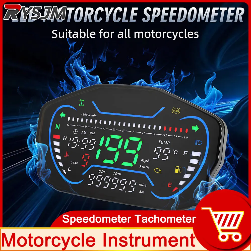 

Universal Speedometer RPM Motorcycle Meter GPS Speed Meter Digital Odometer Electric Injection Carburetor Instrument customized
