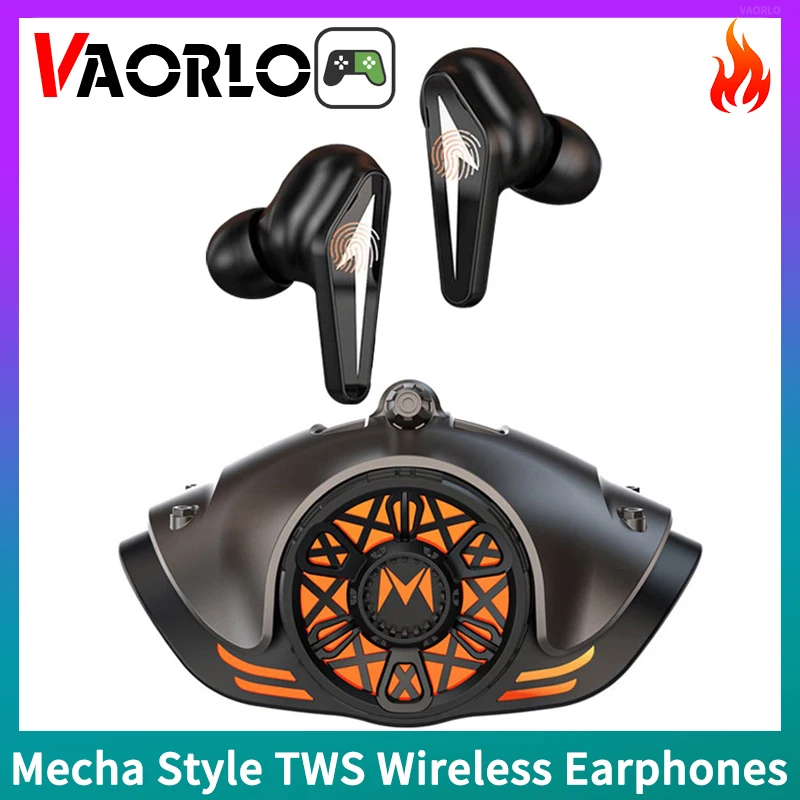 

Mecha Style TWS Wireless Earphones Gaming Esports RGB Cool Trendy Mech Super Bass Hifi Music Headsets ENC Noise Reduction Earbud