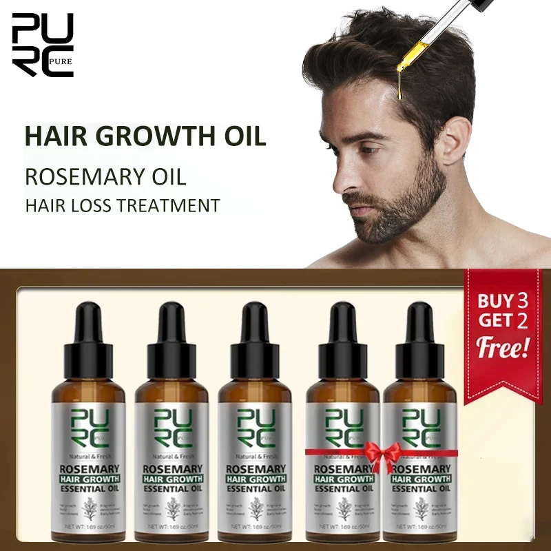 

PURC Rosemary Oil Hair Care Products for Men Women Ginger Strong Thicken Hair Roots Hair Oil Scalp Treatments