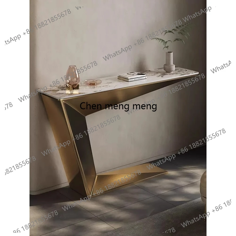 

Modern entrance table, door-to-door aisle simple end-view table light luxury entrance cabinet long against the wall narrow table