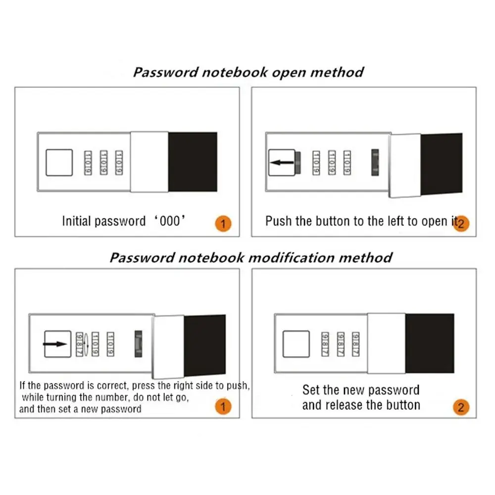 96-Page Password Notebook A5 PU Leather Marble Texture Handbook Smooth Writing Thickened Secure Diary Binder School