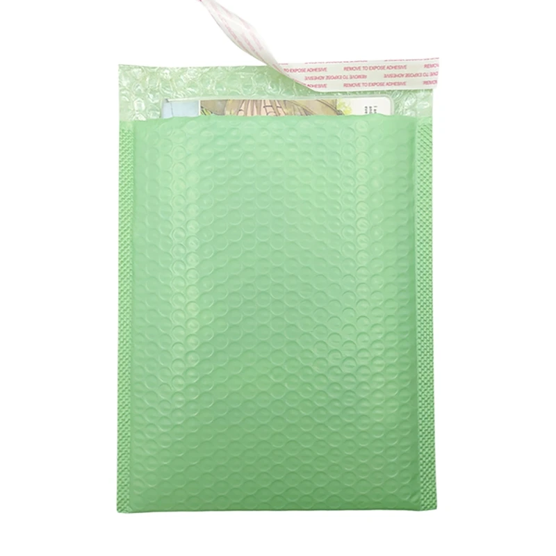 50Pcs/set Light Green Waterproof And Thickened Bubble Envelope Bag Bubble Padded Envelopes Clothing Express Packing Bag