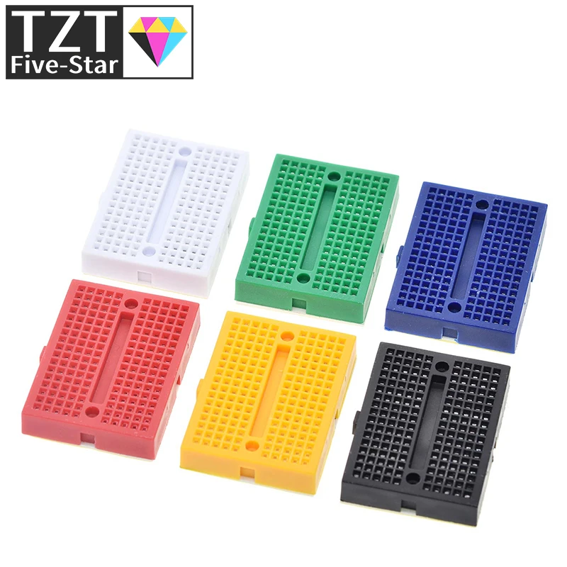 TZT 1/3PCS SYB-170 Mini Solderless Prototype Breadboard 170 Tie-points 35*47*8.5mm for arduino Diy Kit
